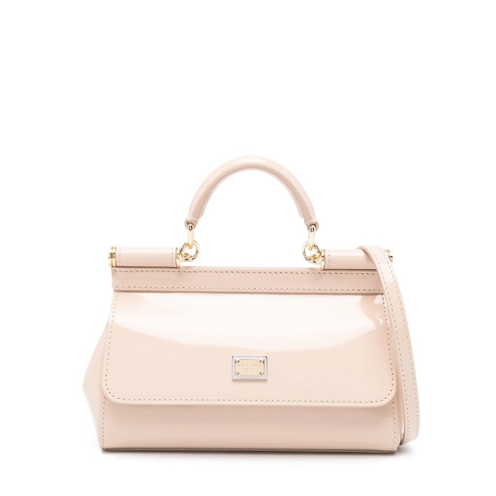 Dolce & Gabbana Small Sicily Cream Leather Handbag